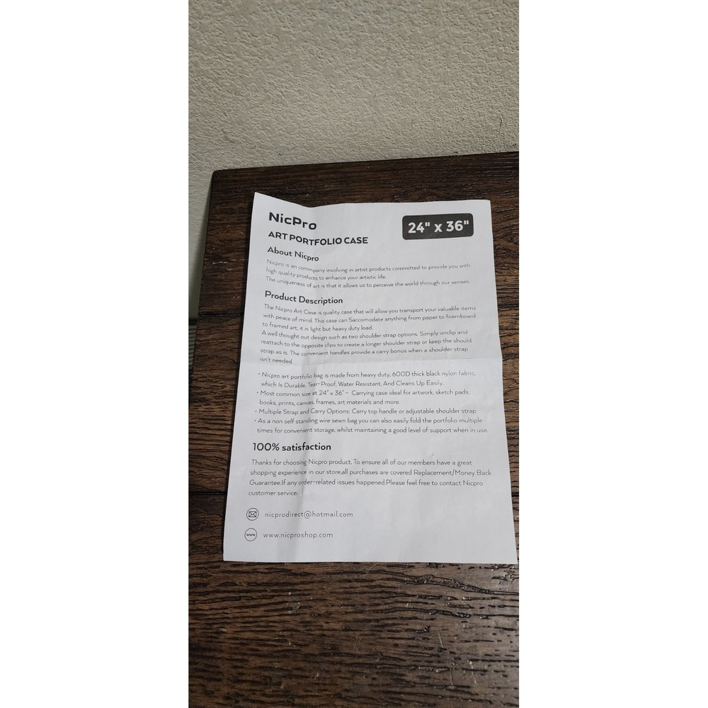 Light Weight Art Portfolio Bag, 24 X 36 Inches Waterproof Nylon Art Portfolio - Picture 11 of 12